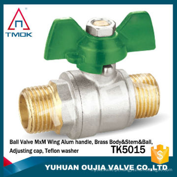 TMOK TK-5015 válvula de esfera de bronze manual porta cheia dn15 pn40 rosca macho alu butteru yuhuan fabricante